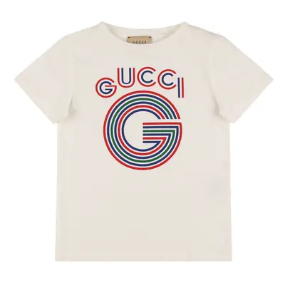 T-shirt Aus Baumwolljersey Mit Gucci-logo