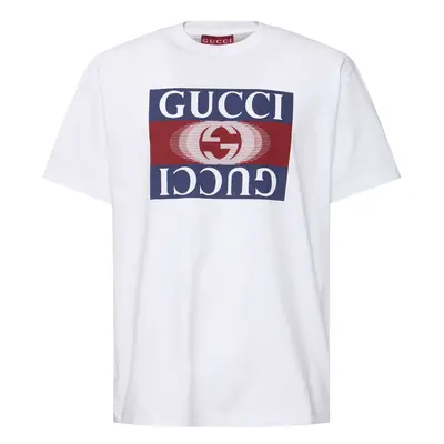 T-shirt Aus Baumwolle Mit Logo „gucci“