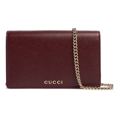 Gucci Script Leather Chain Wallet