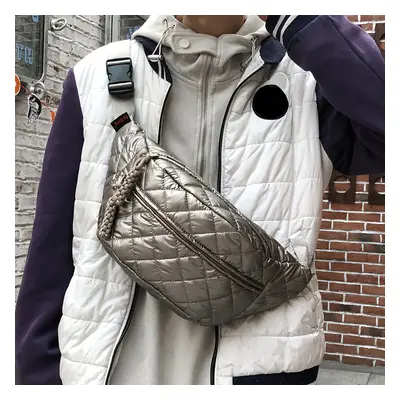 TEMU Trendy Sling Chest Bag With Plaid Design, Casual Crossbody Bag For Hanging Out & Daily Comm