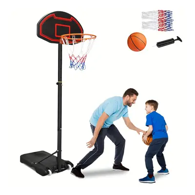 Yardin Basketball Hoop Outdoor Indoor 1.6-2.1m Basketball Hoop With Wheels Portable Height Adjus