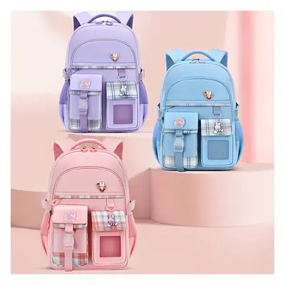 TEMU Primary Schoolbag Children's Backpack Girl School Bag Ultra-light Girls' Backpack For Schoo