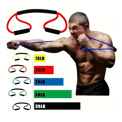 1pc 8-shaped Boxing Tension Belt, Rubber Strength Training Resistance Band, For Outdoor Gym, Kar