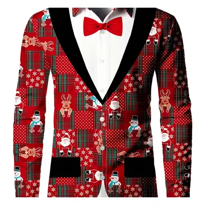 Men's Christmas Funny Allover Print Long Sleeve Shirt