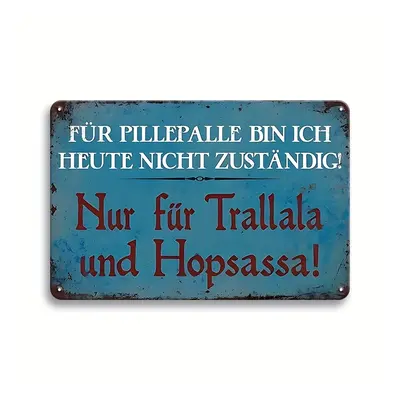 1pc Sarcastic Humor Quotes Metal Tin Sign, Vintage Office Funny Plaque, Funny German Retro Hangi