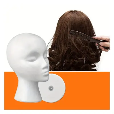 TEMU Elegant 11.9" Female Foam Wig Stand - Display For Hair, Hats & Accessories - Home, Salon, A