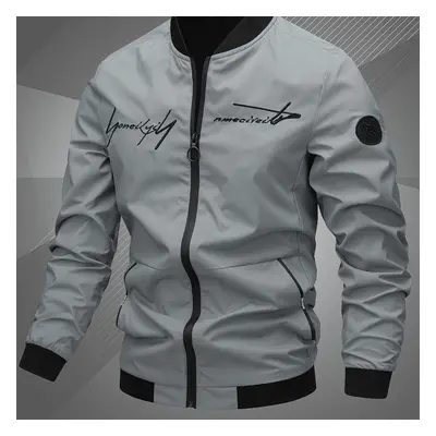 TEMU Men's Letter Embroidered Casual Bomber Jacket Gifts Best Sellers