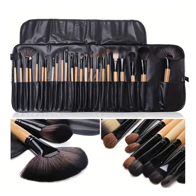 TEMU 24pcs Set Storage Bag - Synthetic Bristles For Foundation, , & - For Beginners, For School