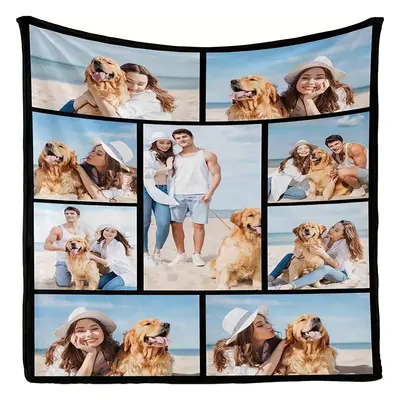 Custom Photo Flannel Throw Blanket - For Couch, Bed, Office, And Outdoor Use - Soft, Warm, And I