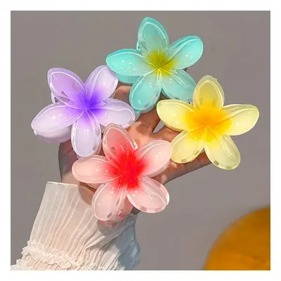 TEMU 4pcs/set 8cm Beach Hair Clips With Decorations For Women's Updo And Half-up Hairstyles