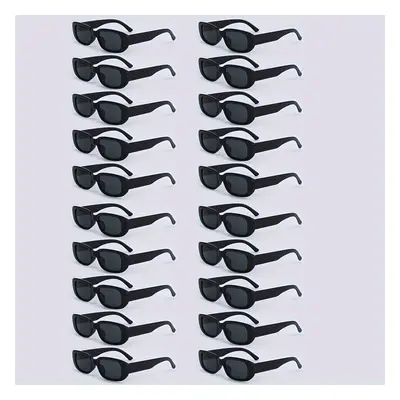 20pcs Stylish Black And White Classic Fashion Glasses Set For Men, Perfect For Parties, Outings,