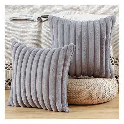 TEMU 2pcs Striped Decorative Throw Pillow Covers, Decorations Couch Pillow Case, Soft Cozy Faux 