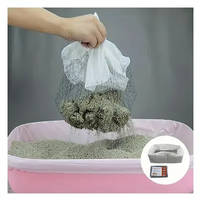 10pcs Reusable Cat Feces Filter, Hands Free Pet Cat Excrement Liners Filter Net For Pet Hygienic