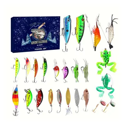 TEMU Christmas Advent Calendar Fishing Lure Set - Days Countdown, & Teens, Ideal Surprise Gift