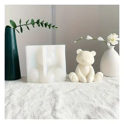 1pc, Korean-style Teddy Bear Mold, Teddy Candle Silicone Mold, Handmade Diy Aromatherapy Plaster