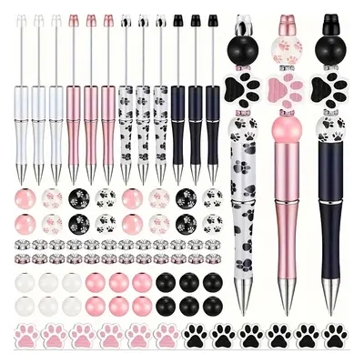 TEMU Diy Beadable Pens Kit: Pens, Wooden Beads, Spacer Beads - Create Your Own Furry Design