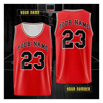 Personalized Name And Number, Men's Solid Color Basketball Jersey, Breathable Athletic Sportswea