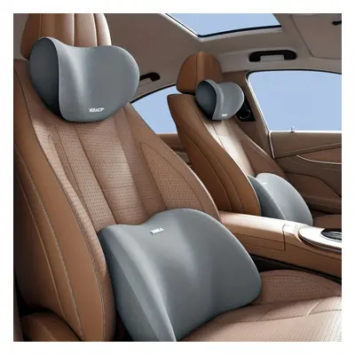 TEMU Ergonomic Car Cushion Set: Foam Headrest, Lumbar , And Shoulder For And