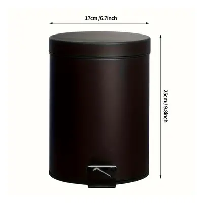 TEMU 3l Foot-operated Trash Can With Lid Foot-operated Trash Can For Living Room, Bedroom, Bathr