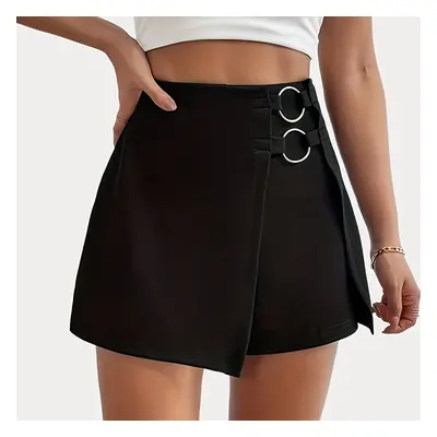 Women's Fashion Sporty Skort With Ring Detail, Casual Athletic Skirt Shorts, High-waisted, Versa