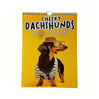 1pc Cheeky Dachshunds Calendar, Funny Dachshund Wall Hanging, Office Desk Planner, Daily Work Su