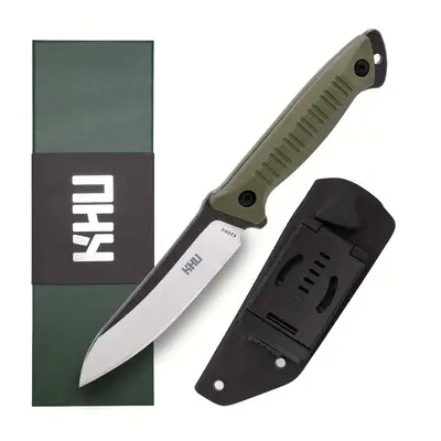 Khu Fixed Blade Knife, Hunting Knife Survival Knife 420hc Steel Nylon Plastic Handle, Outdoor Hu