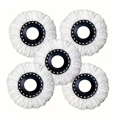 TEMU 5pcs, Spin Mop Head, Mop Head For Spin Mop, Washable Mop Head Refill, Wet And Dry Cleaning,