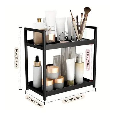 TEMU 1pc Tiers Desktop Storage Rack, Storage Shelf For Cosmetic Skincare Lipstick Perfume Jewelr