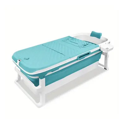 TEMU Foldable Bathtub, Adult Folding Bath With Cover, Massage Rollers, Thermometer, Removable Co