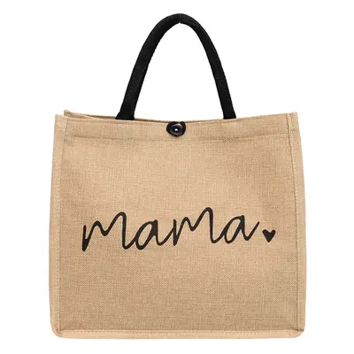 Mommy Bag, Trendy Handbag, Suitable For Hospitals, Shopping, Beach, And Travel, Women Linen Bag,