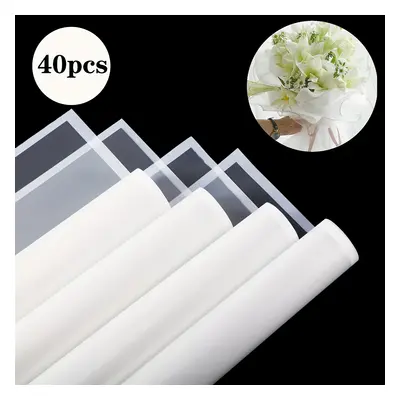 40 Sheets, White Misty Magic Edge Paper Korean Flower Wrapping Paper Rose Flower Package Flower 