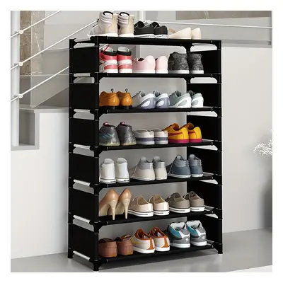 TEMU [popular ] Space-saving 7-tier Shoe Rack - Easy , Stackable & Organizer For Living Room, Do