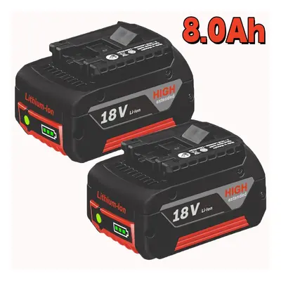 2- Bat609 8000mah 18v -ion Rechargeable Battery, Bosch 18v , Battery