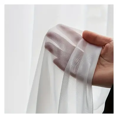 TEMU 1pc Chiffon Semi Sheer Curtain For Living Room Bedroom Soft Window Tulle Curtains For Kitch