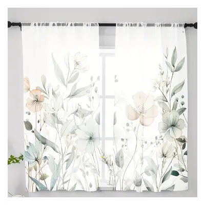 TEMU Pieces Classic Window Screen With Plants And Flowers Design, Suitable For Living Room, Kitc