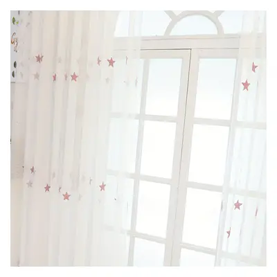 TEMU 2pc Vintage Floral Embroidered Sheer Curtains, Pattern Mesh Drapes For Living Room Bedroom,