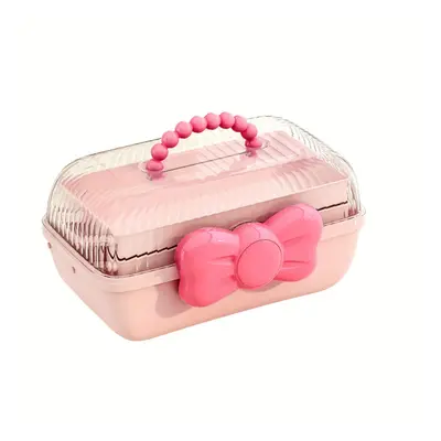 TEMU 1pc Hair Accessories Storage Box, Portable Makeup Organizer For Hair Clips, Hair Ties, Earr