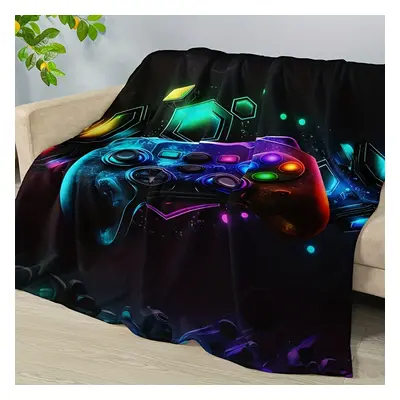 TEMU Flannel Game Controller Throw Blanket - Cozy, Warm, And Lightweight For Couch, Bed, Office,