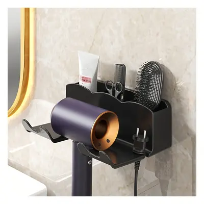 TEMU Fashionable Plastic Wall-mounted Hair Dryer And Phone Holder: , No Drilling Required