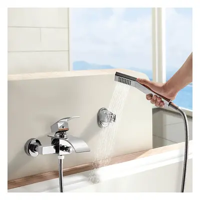 Bathtub Mixer With Hand Shower, Bath Mixer Waterfall With Hose And Wall Bracket, Single Lever Ba