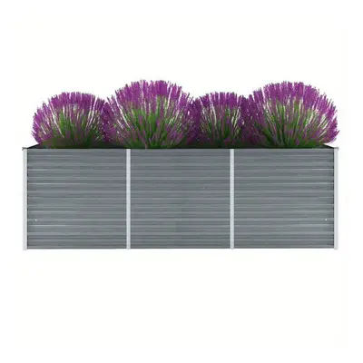 TEMU Garden Raised Bed Made Of Galvanized Steel 240x80x77 Cm Grey