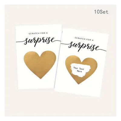 TEMU Set Scratch-off Surprise Announcement Cards With Heart Stickers & Envelopes - Paper-based, 