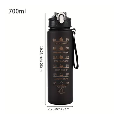 TEMU 1pc/3pcs 300ml/750ml/2l Gradient Color Frosted Water Bottle, 10.14/25.36/67.63oz Portable L