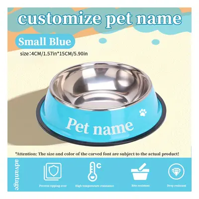 Customizable Pet Bowl And , Steel, Personalized Engraving, , , Pet Feeding Bowl Breeds