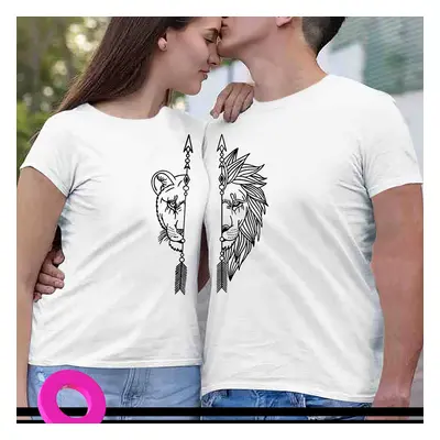 TEMU 1pcs Lion Head With Arrow Print Men And Women Tee Shirt, Comfortable Versatile Tees For Cou