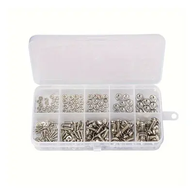 TEMU 320pcs Stainless Steel Screws And Nuts Assortment Kit, Hexagonal Head, Metric M2 M2.5 M3 M4