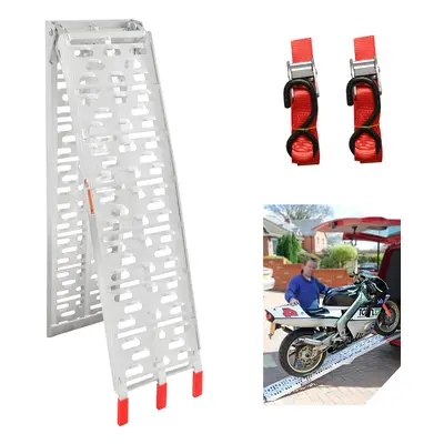 TEMU Ramp Foldable Drive- Ramp Trailer Ramp Anti-slip Heavy Duty For Motorbike Wheelchair Max. 3