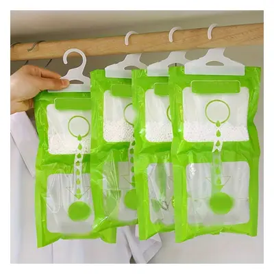 4-pack Hanging Dehumidifier Bags, Moisture Absorber Hanging Pouches For Closet, Home Odor Elimin