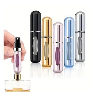 TEMU [popular ] 5pcs Mini Refillable Perfume Atomizer Spray Bottles - 0.25oz, Portable & Travel-