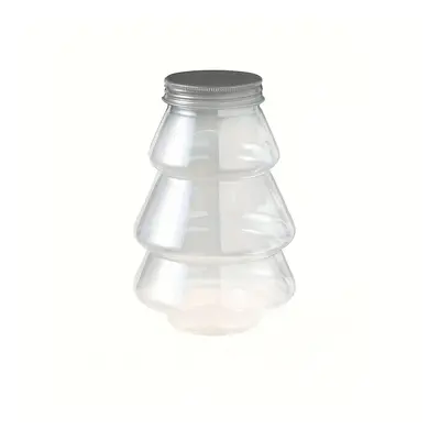 Set Of Pet Christmas Tree-shaped Candy Storage Jars, Uncharged Snack Containers With Lids For Ho